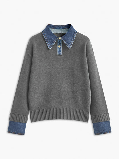 Nellie – 2-in-1 Pullover mit Revers-Detail
