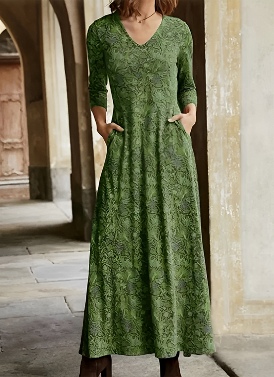 Sophie - Damen Kleid im Retro-Stil mit langen Ärmeln
