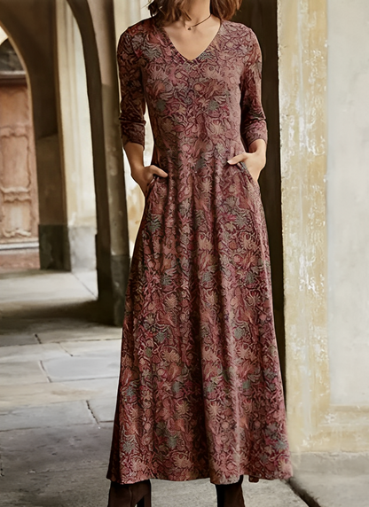 Sophie - Damen Kleid im Retro-Stil mit langen Ärmeln