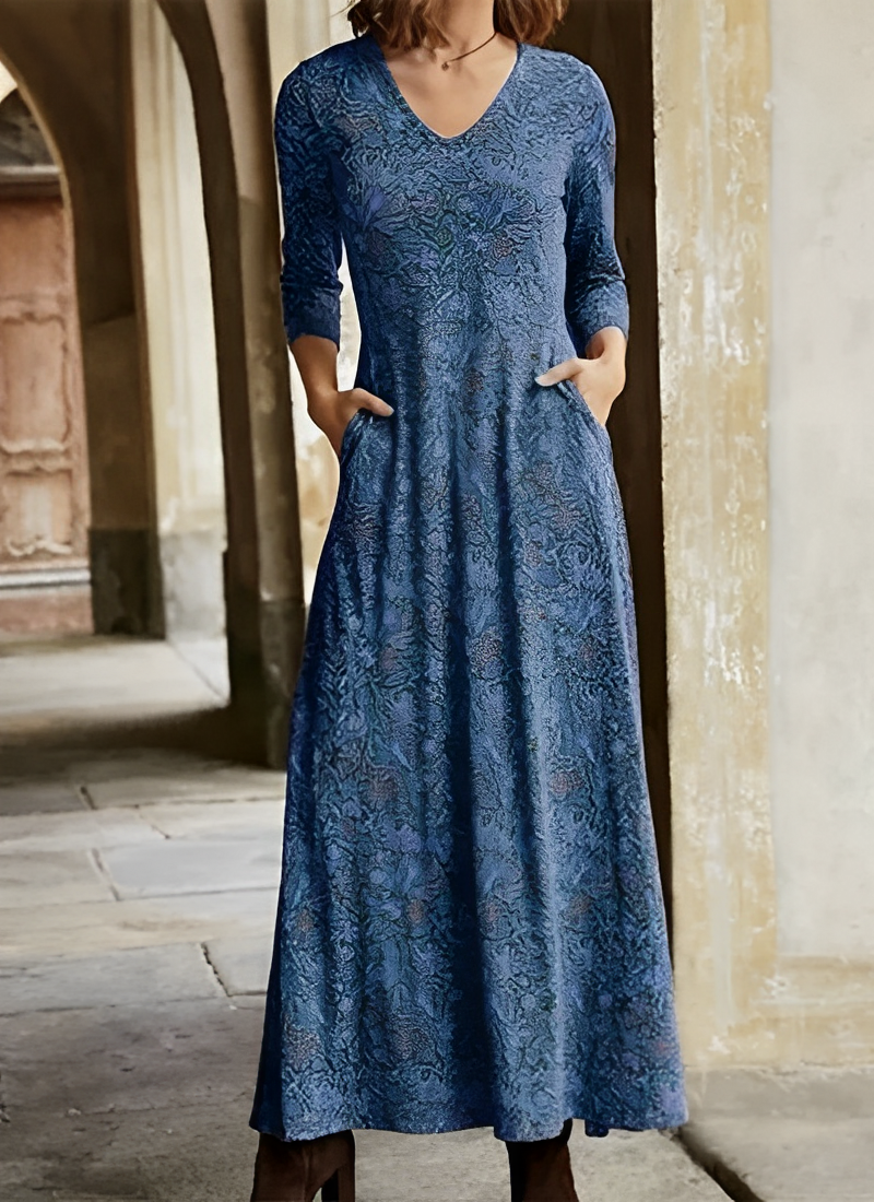 Sophie - Damen Kleid im Retro-Stil mit langen Ärmeln