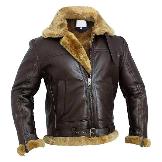 Benjamín - Bequeme Bomberjacke aus Schaffell-Leder