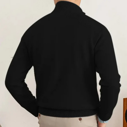 Olivier - Baumwollpulli mit halbem Zipper