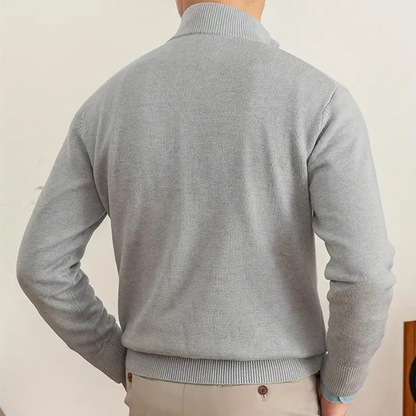 Olivier - Baumwollpulli mit halbem Zipper