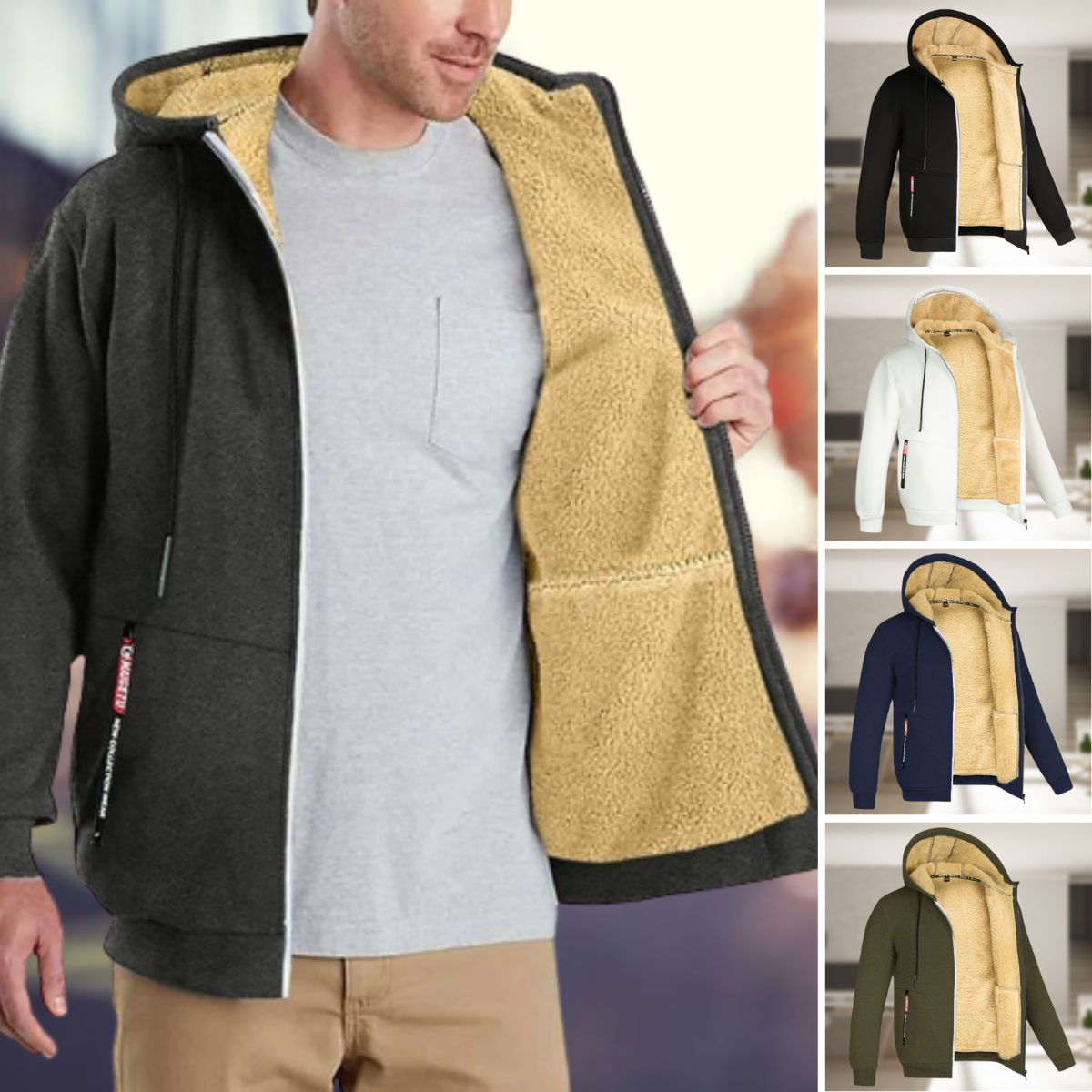 Andrew – Winterjacke mit Fleecekapuze