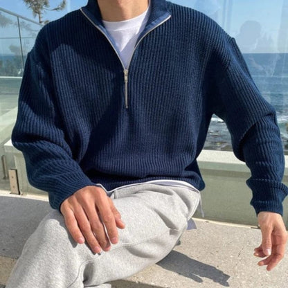 Carlo – Pullover mit halbem Zipper