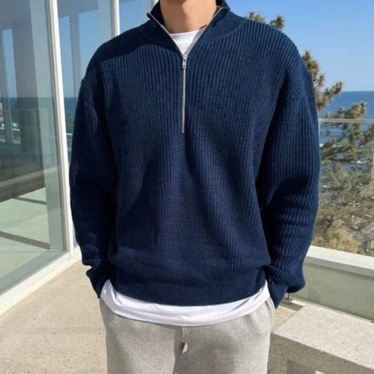 Carlo – Pullover mit halbem Zipper