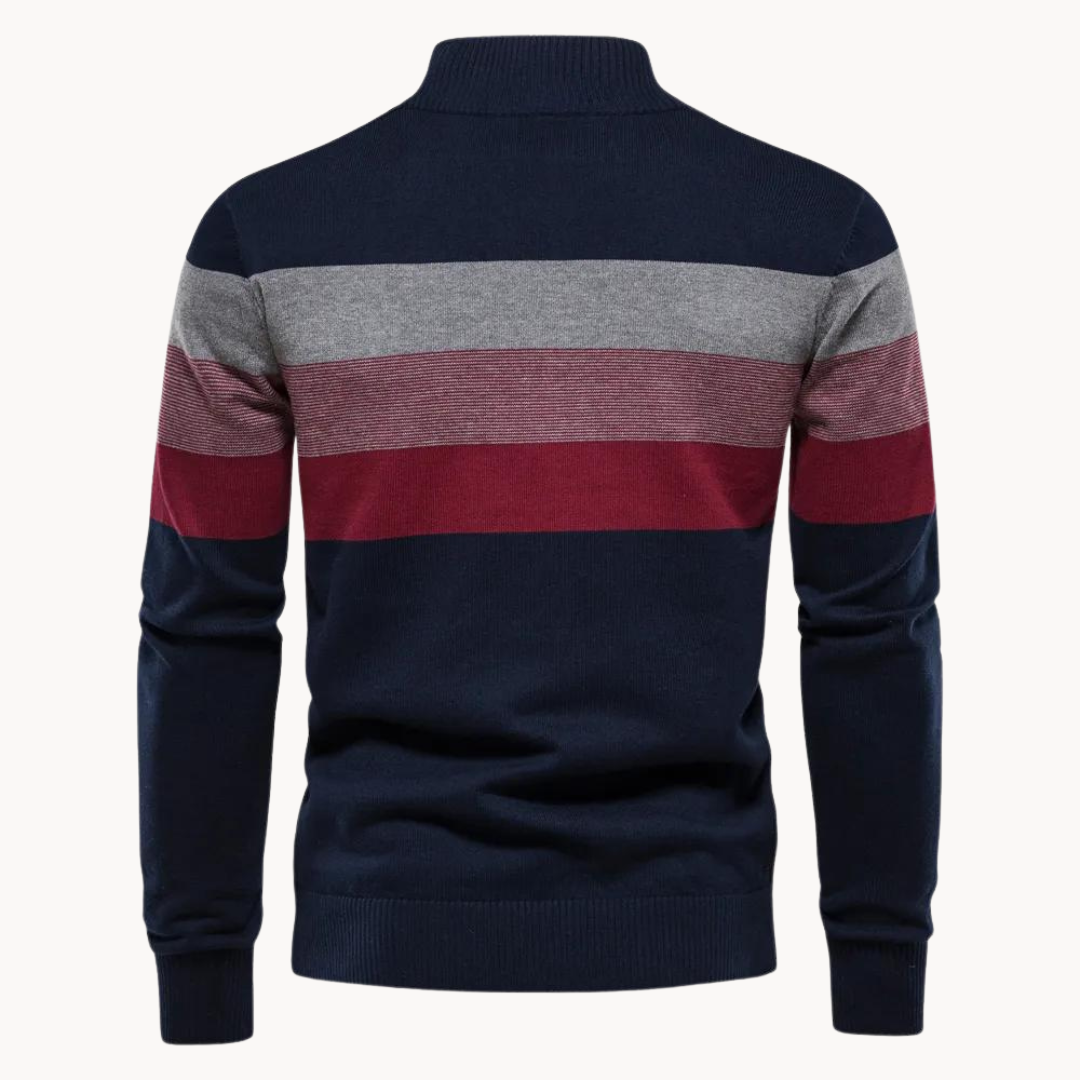 Aurullo - Pullover mit Reißverschluss an einem Viertel