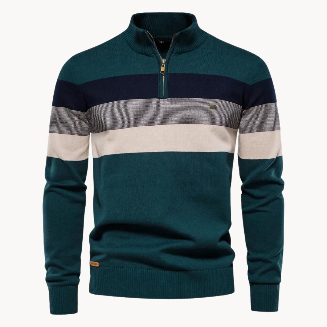 Aurullo - Pullover mit Reißverschluss an einem Viertel