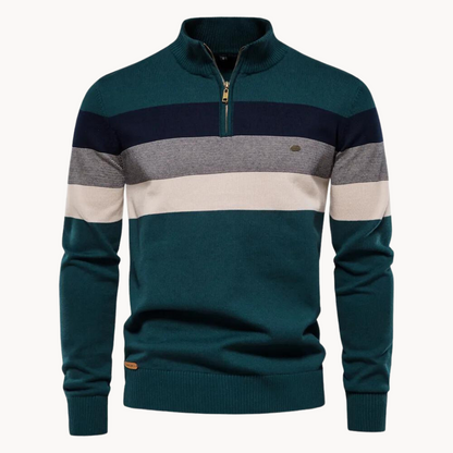 Aurullo - Pullover mit Reißverschluss an einem Viertel