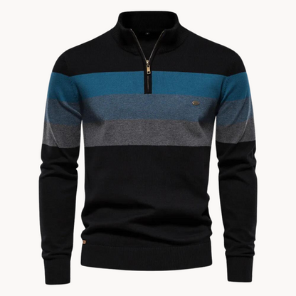 Aurullo - Pullover mit Reißverschluss an einem Viertel