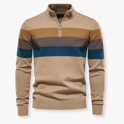 Aurullo - Pullover mit Reißverschluss an einem Viertel