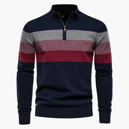 Aurullo - Pullover mit Reißverschluss an einem Viertel
