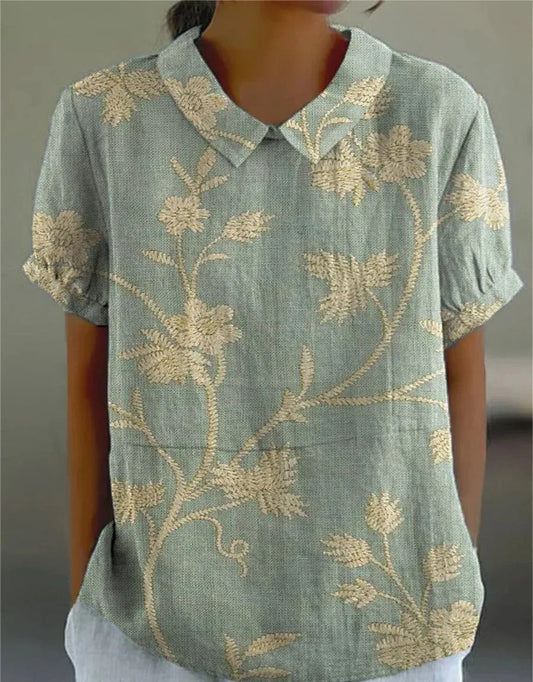 Helena – Vintage Blumenhemd für Damen