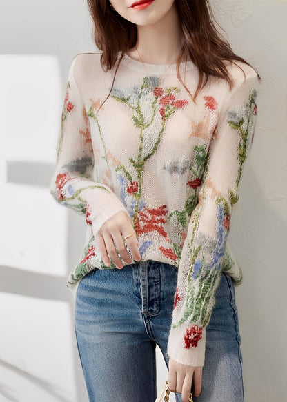 Gisselle - Eleganter Damenpullover mit Blumen