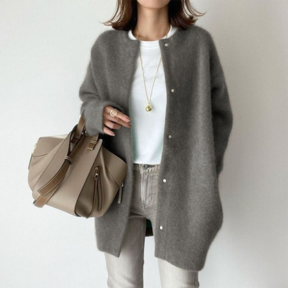 Poppy - Stylische lange Strickjacke