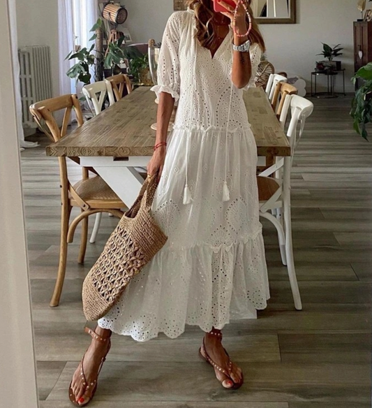 Michelle - Langes Tunika Kleid Sommerbrise