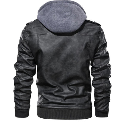Legolas - Bequeme Lederjacke mit Kapuze für Herren