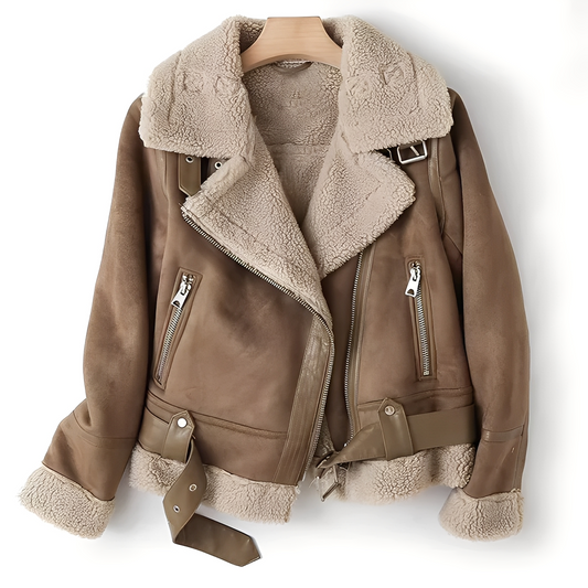 Yasmine - Warme Damen-Motorradjacke aus Schaffell