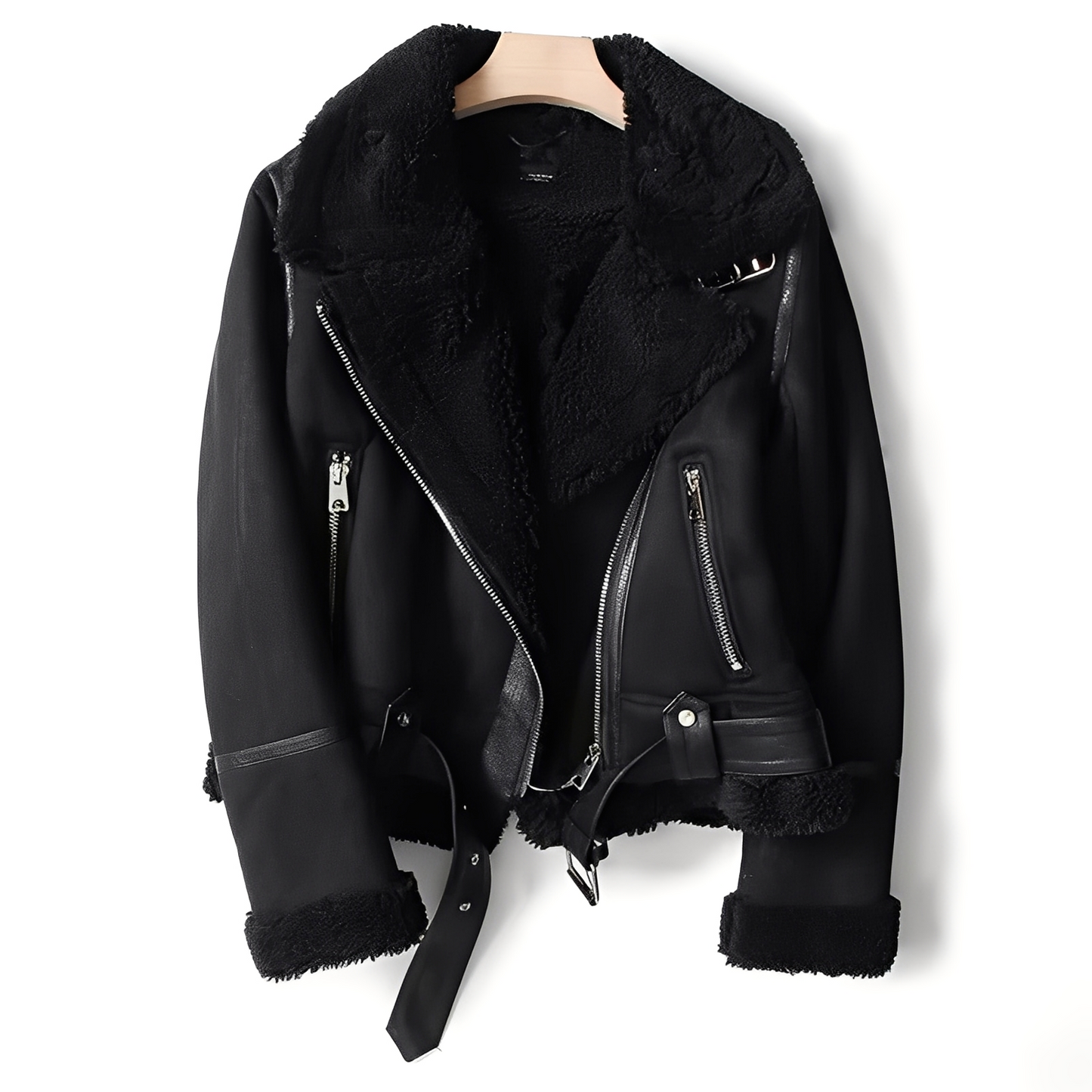 Yasmine - Warme Damen-Motorradjacke aus Schaffell