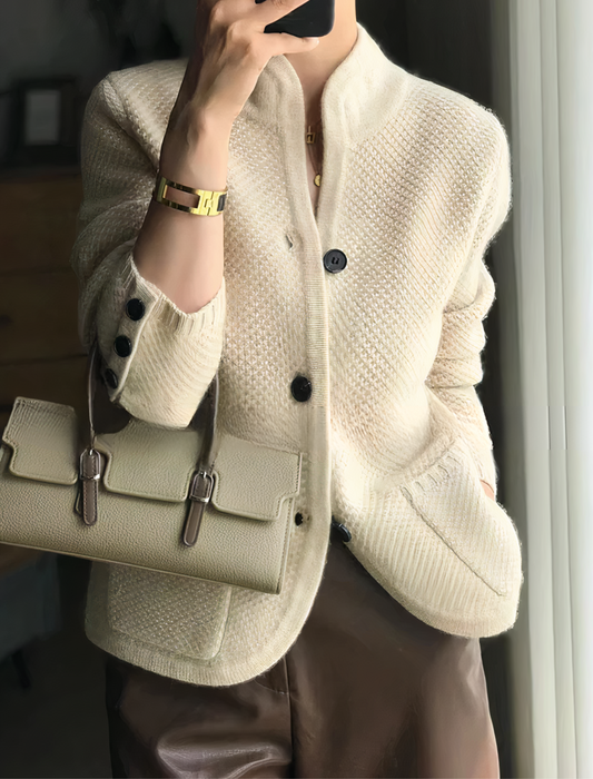 Carissa - eleganter Kaschmir-Cardigan mit Knöpfen für Damen