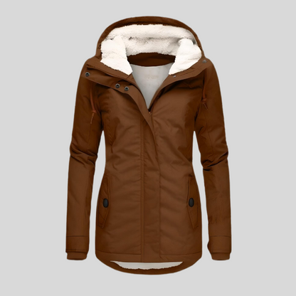 Dixie - Warme Frauen Regenjacke mit Kapuze