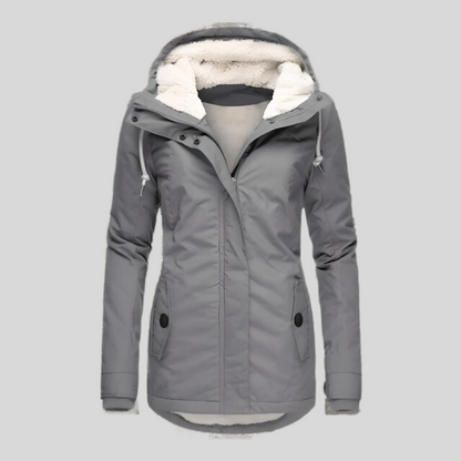 Dixie - Warme Frauen Regenjacke mit Kapuze