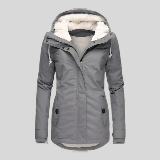 Dixie - Warme Frauen Regenjacke mit Kapuze