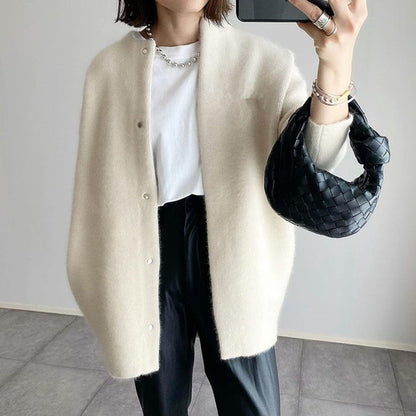 Poppy - Stylische lange Strickjacke
