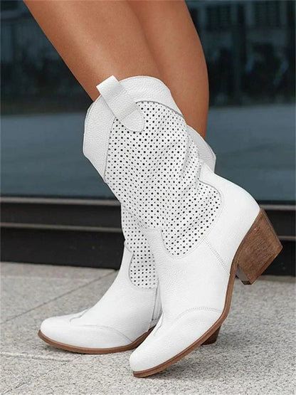 Queenie - Leichte Damen Cowboy-Stiefel mit Reißverschluss