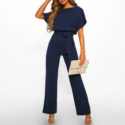 Emilia – Eleganter Damen-Jumpsuit mit Taillengürtel