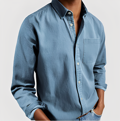 Maxime - Lässiges Jeanshemd Weicher Stoffmix