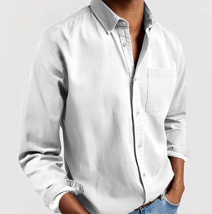 Maxime - Lässiges Jeanshemd Weicher Stoffmix