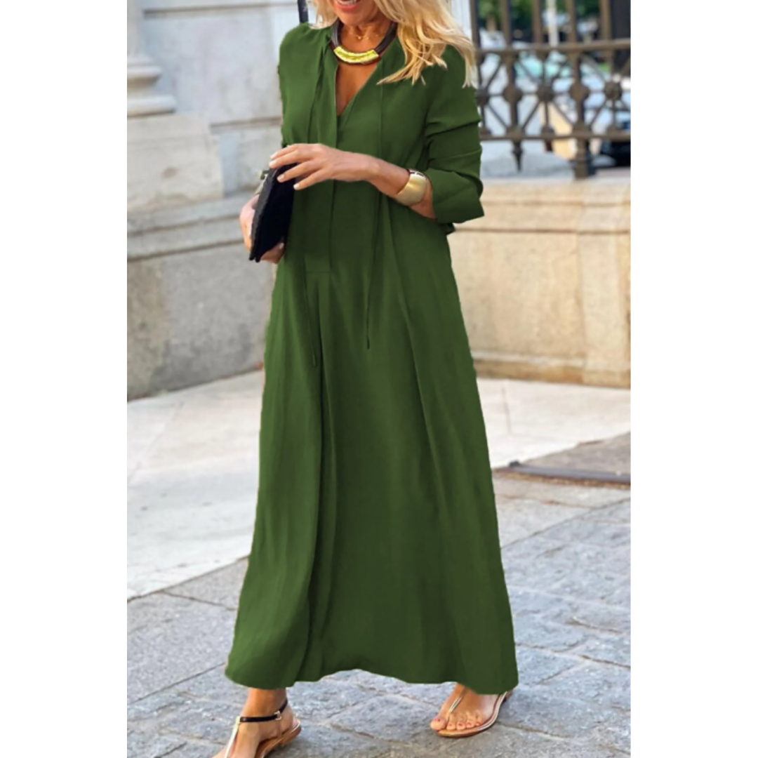 Hannalore - Damen Bequemes Maxikleid