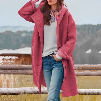 Charmaine - Schicker, warmer langer Damenmantel