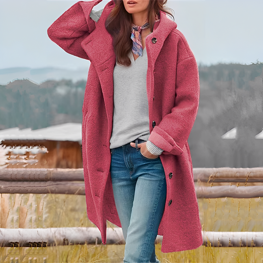 Charmaine - Schicker, warmer langer Damenmantel