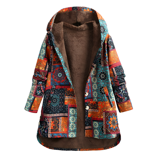 Griselda - Frauen-Hoodie mit ethnischen Blumenmustern