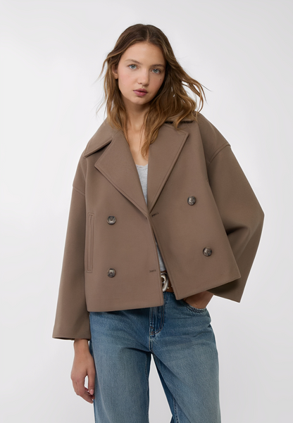 Claire – Kurze Modische Zweireihige Jacke
