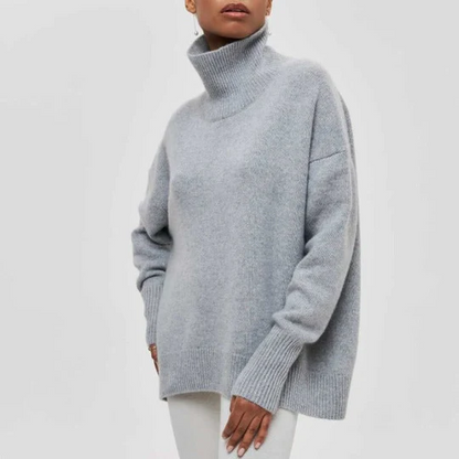 Hortencia - Großer Rollkragenpullover aus Baumwolle