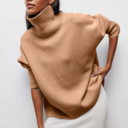 Hortencia - Großer Rollkragenpullover aus Baumwolle