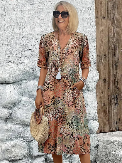 Skye - Luftiges Sommerkleid mit femininem V-Ausschnitt