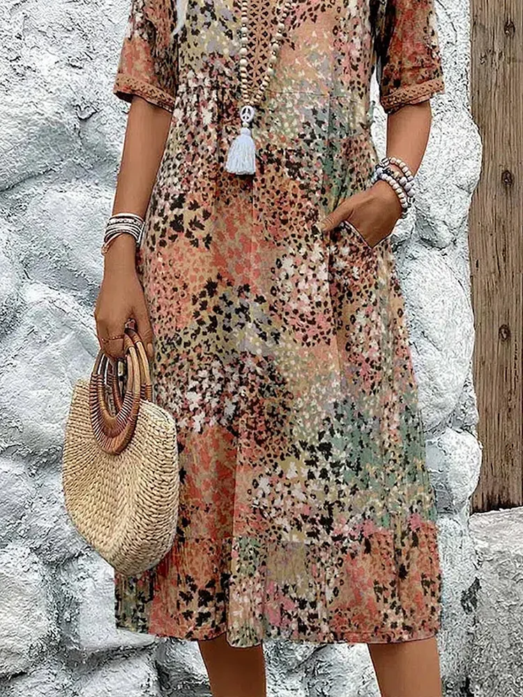 Skye - Luftiges Sommerkleid mit femininem V-Ausschnitt