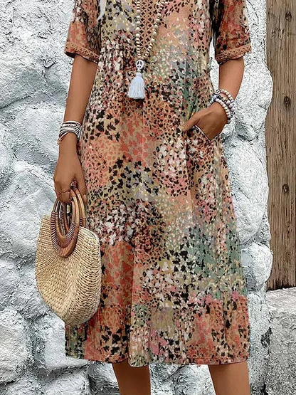 Skye - Luftiges Sommerkleid mit femininem V-Ausschnitt