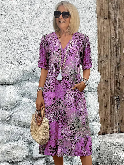 Skye - Luftiges Sommerkleid mit femininem V-Ausschnitt