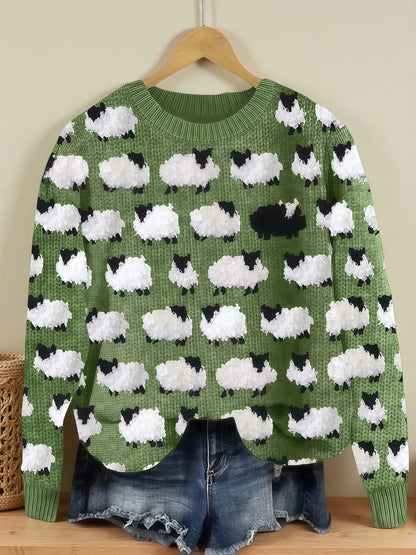 Camila - Bequemer, altmodischer Pullover aus Schafwolle