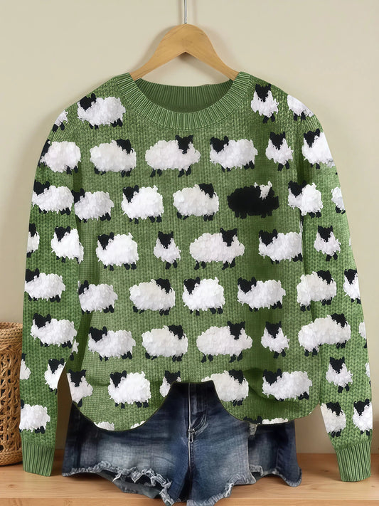 Camila - Bequemer, altmodischer Pullover aus Schafwolle