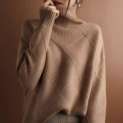 Lyndsea - Bequemer Damen-Rollkragenpullover