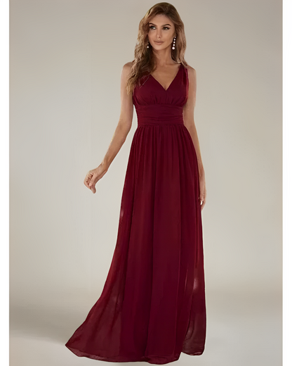 Estelle – Ärmelloses Kleid mit V-Ausschnitt