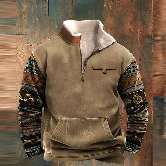 Kenton - Moderner Herrenpullover mit Zipper