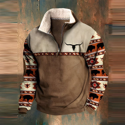 Kenton - Moderner Herrenpullover mit Zipper