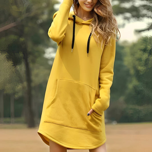 Lorraine - Gemütliches langes Kapuzenkleid für Damen